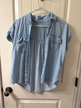 Sonoma Light Blue Short-Sleeve Button-Down Shirt